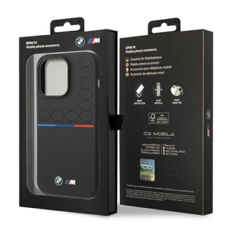 Pouzdro BMW M Silicone Pattern pro iPhone 14 Pro Max - černé