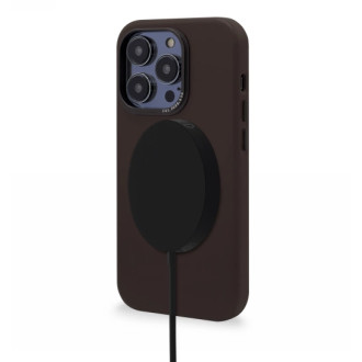 Dekódované kožené pouzdro s MagSafe pro iPhone 14 Pro Max - hnědé