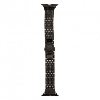 Tactical 100 Diamond Magnetický Kovový Řemínek pro iWatch 1/2/3 42mm Black