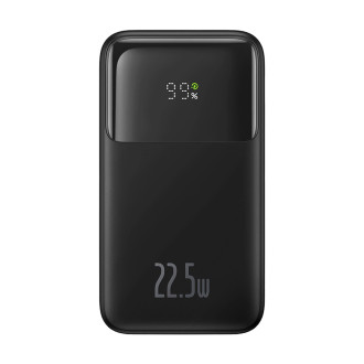 Powerbanka Baseus Comet Series s displejem 10000mAh 22,5W - černá + USB-A / USB-C kabel
