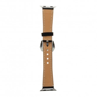 Tactical 290 Genuine Kožený Řemínek pro iWatch 4 44mm Black