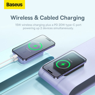 Baseus Magnetic Mini 20000 mAh 20W Powerbanka - černá + USB-C / USB-C kabel