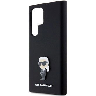 Karl Lagerfeld silikonové pouzdro Ikonik Metal Pin pro Samsung Galaxy S23 Ultra - černé