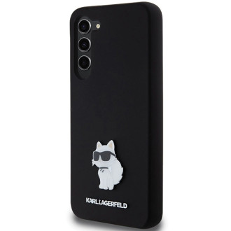 Karl Lagerfeld silikonové pouzdro Choupette Metal Pin pro Samsung Galaxy S23+ - černé