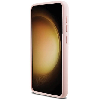 Karl Lagerfeld silikonové pouzdro Choupette Metal Pin pro Samsung Galaxy S23+ - růžové