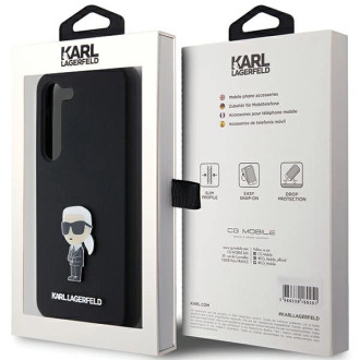 Karl Lagerfeld silikonové pouzdro Ikonik Metal Pin pro Samsung Galaxy S23+ - černé