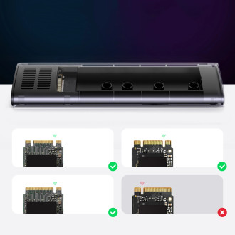 Ugreen M.2 SSD Drive Enclosure USB 3.2 Gen 2 (SuperSpeed USB 10 Gbps) šedá (CM400 90264)