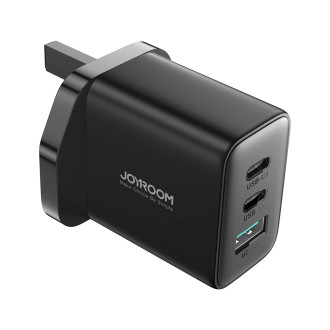 Rychlá nabíječka Joyroom JR-TCF10 2x USB-C USB-A 32W (britská zástrčka) - černá