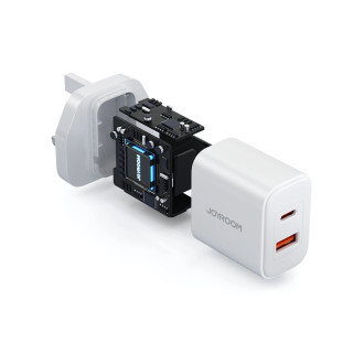 UK Joyroomoom FlashSeries JR-TCF05 20W USB-A USB-C nabíječka – bílá