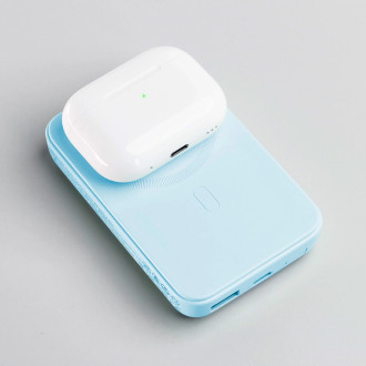 Joyroom JR-W020 20W 10000mAh MagSafe Powerbanka + USB-A - USB-C 0,25m kabel - světle modrá