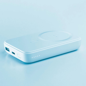 Joyroom JR-W020 20W 10000mAh MagSafe Powerbanka + USB-A - USB-C 0,25m kabel - světle modrá