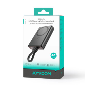 Powerbanka Joyroom JR-PBM01 magnetická 10000mAh 20W se stojánkem + Lightning kabel - USB-C - černá