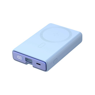 Powerbanka Joyroom JR-PBM01 magnetická 10000mAh 20W se stojánkem + Lightning kabel - USB-C - modrá