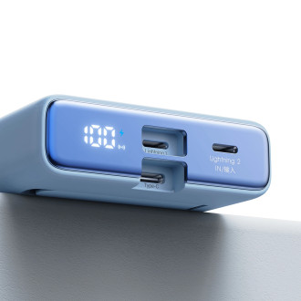 Powerbanka Joyroom JR-PBM01 magnetická 10000mAh 20W se stojánkem + Lightning kabel - USB-C - modrá