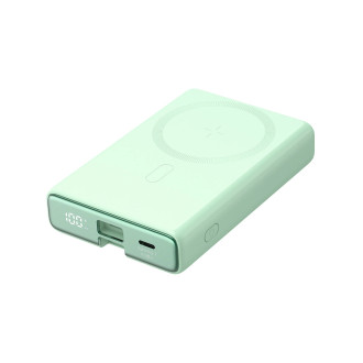 Powerbanka Joyroom JR-PBM01 magnetická 10000mAh 20W se stojánkem + Lightning kabel - USB-C - zelená