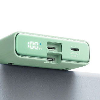 Powerbanka Joyroom JR-PBM01 magnetická 10000mAh 20W se stojánkem + Lightning kabel - USB-C - zelená