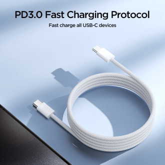 Joyroom S-A45 Ben Series USB-C / USB-C 60W kabel 1 m - bílý