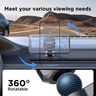 Magnetický držák autotelefonu Joyroom JR-ZS400 na palubní desku - černý