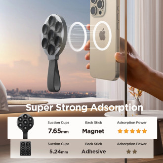 Magnetický držák telefonu Joyroom JR-ZS393 s přísavkami - černý