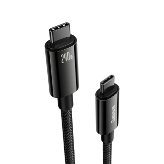 Kabel USB C - USB C 480Mb/s 240W 1m Baseus Tungsten Gold CAWJ040101 - černý