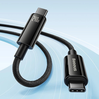 Kabel USB C - USB C 480Mb/s 240W 1m Baseus Tungsten Gold CAWJ040101 - černý