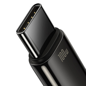 Baseus Tungsten Gold kabel USB-A - USB-C 480Mb/s 100W 2m černý (CAWJ000101)