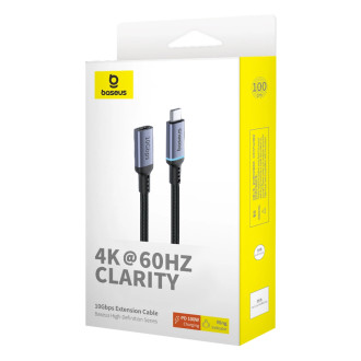 Baseus High Definition Series USB-C (samec) / USB-C (samice) 10Gb/s kabel 1m - černý