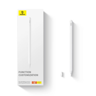 Stylus Baseus Smooth Writing se 2 aktivními hroty pro iPad s vyměnitelným hrotem - bílý
