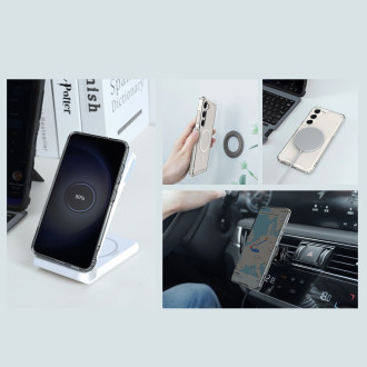 Magnetické pouzdro Nillkin Nature Pro pro Samsung Galaxy S23+ s pancéřovým krytem MagSafe bílé