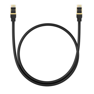 Baseus rychlý kulatý síťový kabel RJ45 40Gbps Cat. 8 0,5m černá