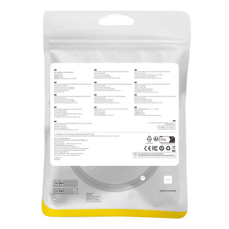 Baseus rychlý kulatý síťový kabel RJ45 40Gbps Cat. 8 0,5m černá