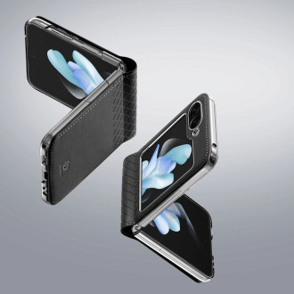 Samsung Galaxy Z Flip5 5G Flipové kožené pouzdro Zadní kryt peněženky Dux Ducis Bril – černý