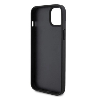 Guess GUHCP15SP4TDPK iPhone 15 6,1&quot; černo/černé pevné pouzdro kožené 4G diamantový trojúhelník