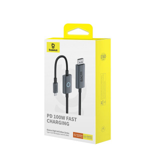 Baseus High Definition Series BS-OH139 USB-C / DP 8K PD 100W 1,5m kabel – černý