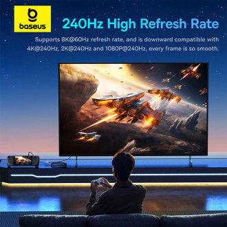 Baseus High Definition Series BS-OH139 USB-C / DP 8K PD 100W 1,5m kabel – černý