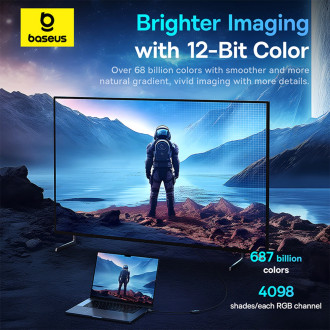Baseus High Definition Series BS-OH139 USB-C / DP 8K PD 100W 1,5m kabel – černý