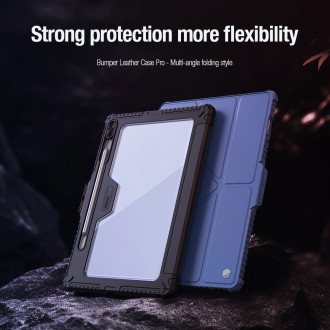 Pouzdro Nillkin Bumper Leather Case Pro pro Samsung Galaxy Tab S9 FE+ - černé