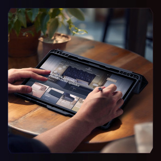 Pouzdro Nillkin Bumper Leather Case Pro pro Samsung Galaxy Tab S9 FE+ - černé