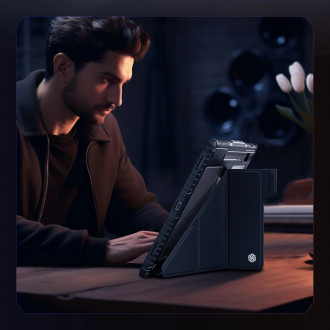 Pouzdro Nillkin Bumper Leather Case Pro pro Samsung Galaxy Tab S9+ - černé