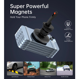 Magnetický držák do auta Choetech T204-F s 15W bezdrátovým nabíjením - černý