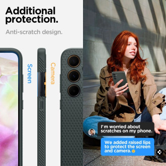 Pouzdro Spigen Liquid Air pro Samsung Galaxy A35 5G - zelené
