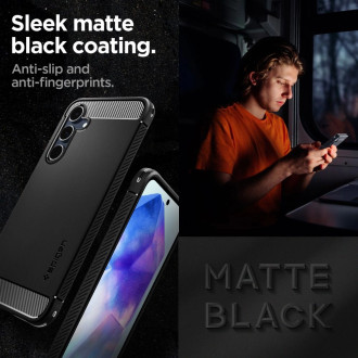 Pouzdro Spigen Rugged Armor pro Samsung Galaxy A55 5G - matné černé
