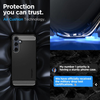 Pouzdro Spigen Rugged Armor pro Samsung Galaxy A55 5G - matné černé