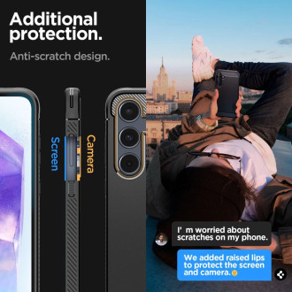 Pouzdro Spigen Rugged Armor pro Samsung Galaxy A55 5G - matné černé