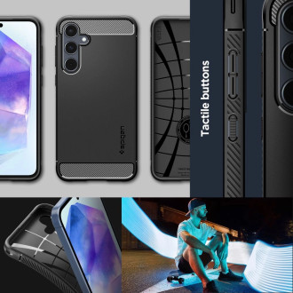 Pouzdro Spigen Rugged Armor pro Samsung Galaxy A55 5G - matné černé