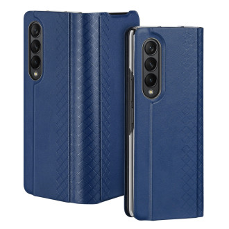 Pouzdro Dux Ducis Bril pro Samsung Galaxy Z Fold 3 flip cover card stojánek na peněženku modrý