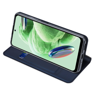 Pouzdro Dux Ducis Skin Pro pro Xiaomi Redmi Note 12 Pro+ flip cover card stojánek na peněženku modrý