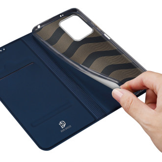 Pouzdro Dux Ducis Skin Pro pro Xiaomi Redmi Note 12 Pro+ flip cover card stojánek na peněženku modrý