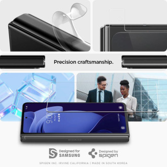 TEMPERED GLASS Spigen &quot;EZ FIT&quot; + HINGE FILM GALAXY WITH FOLD 4
