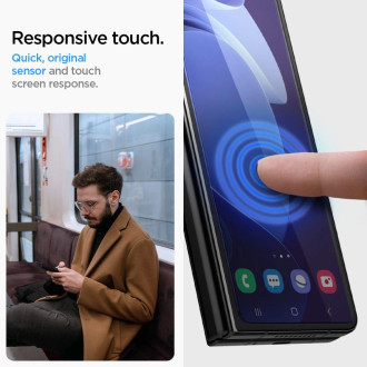 TEMPERED GLASS Spigen &quot;EZ FIT&quot; + HINGE FILM GALAXY WITH FOLD 4